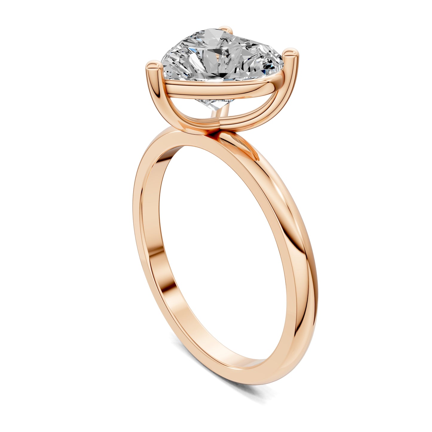 Nicole Classic Solitaire Engagement Ring – 2.5ct Heart Lab Grown Diamond