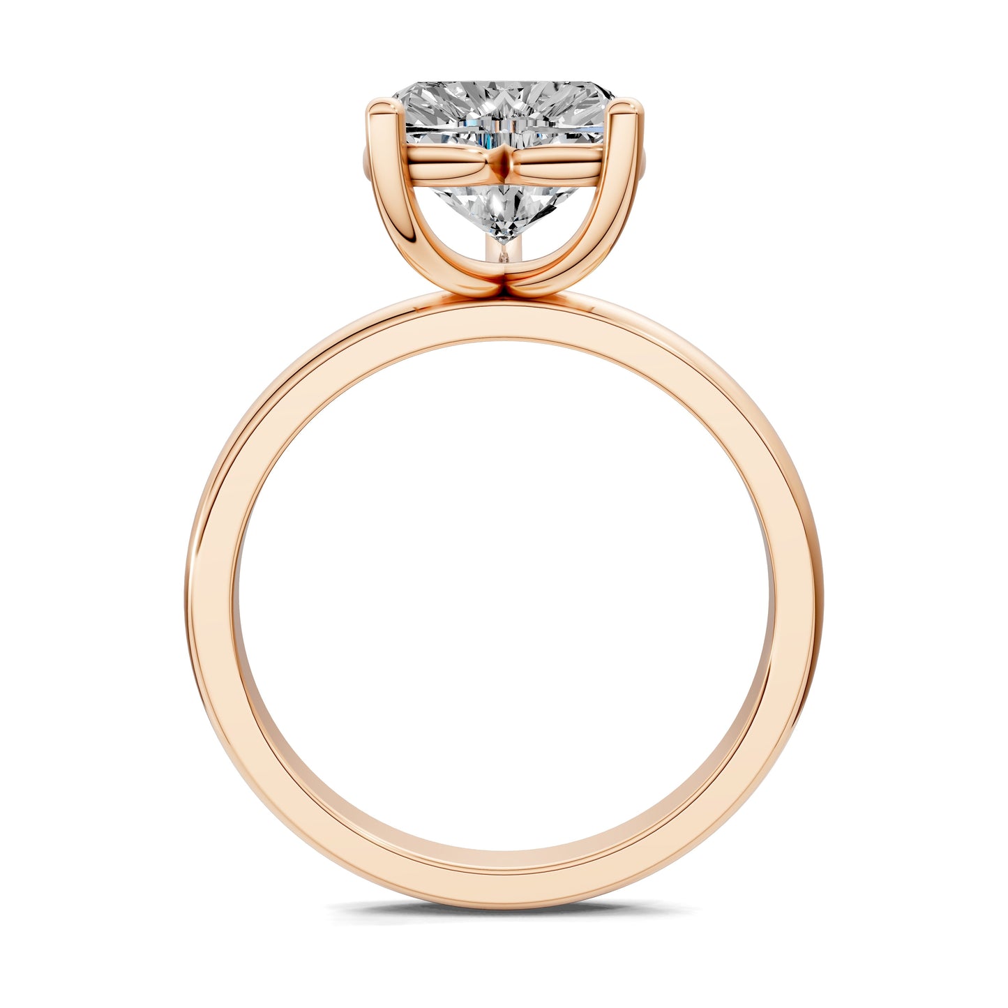 Nicole Classic Solitaire Engagement Ring – 2.5ct Heart Lab Grown Diamond