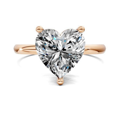 Nicole Classic Solitaire Engagement Ring – 2.5ct Heart Lab Grown Diamond