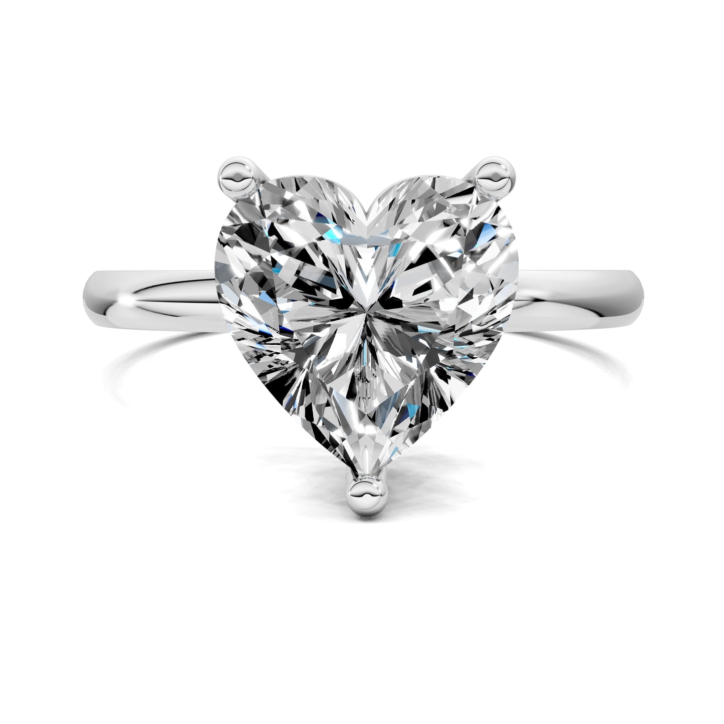Nicole Classic Solitaire Engagement Ring – 2.5ct Heart Lab Grown Diamond