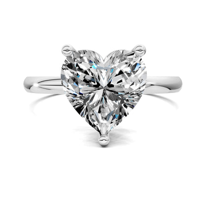 Nicole Classic Solitaire Engagement Ring – 2.5ct Heart Lab Grown Diamond