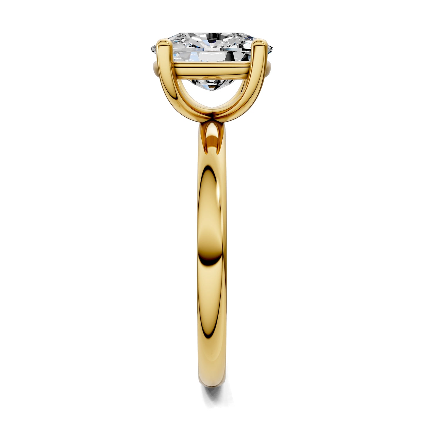 Nicole Classic Solitaire Engagement Ring – 2.5ct Cushion Lab Grown Diamond