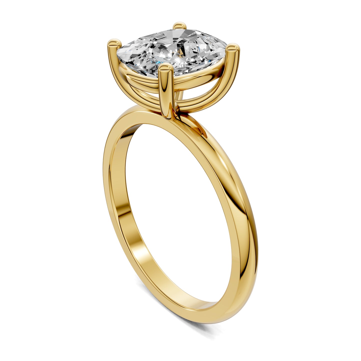 Nicole Classic Solitaire Engagement Ring – 2.5ct Cushion Lab Grown Diamond