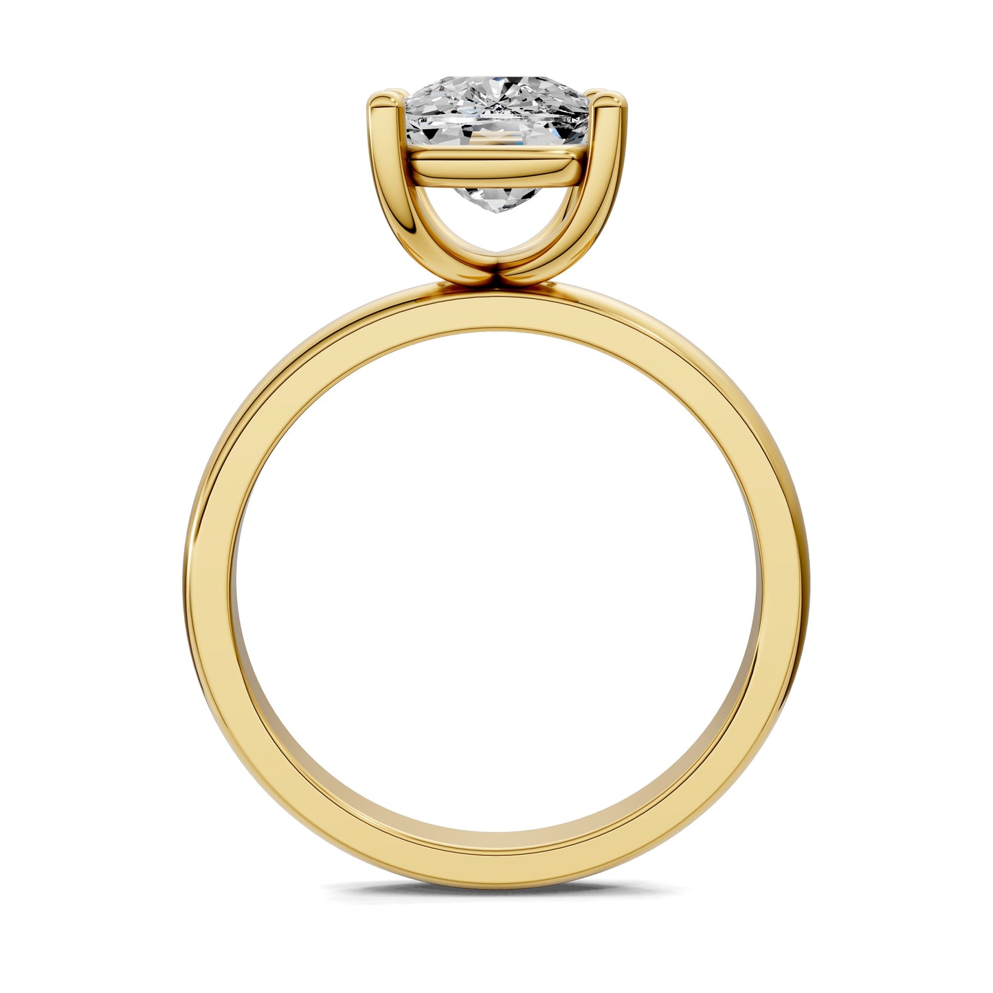 Nicole Classic Solitaire Engagement Ring – 2.5ct Cushion Lab Grown Diamond