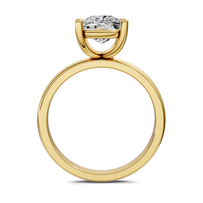 Nicole Classic Solitaire Engagement Ring – 2.5ct Cushion Lab Grown Diamond
