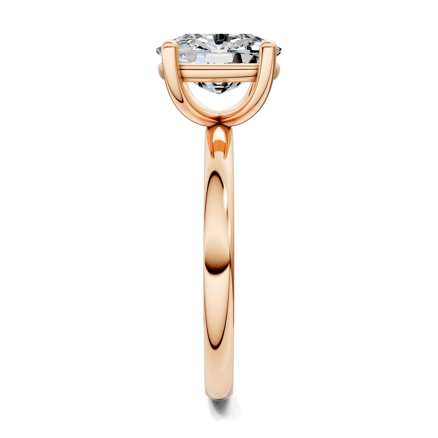 Nicole Classic Solitaire Engagement Ring – 2.5ct Cushion Lab Grown Diamond