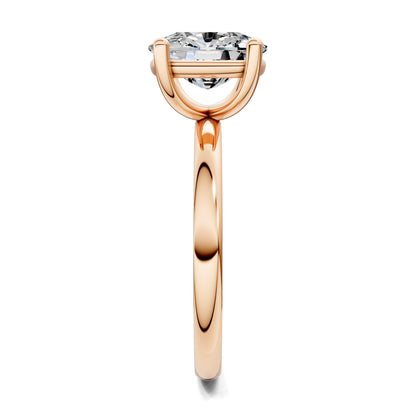 Nicole Classic Solitaire Engagement Ring – 2.5ct Cushion Lab Grown Diamond