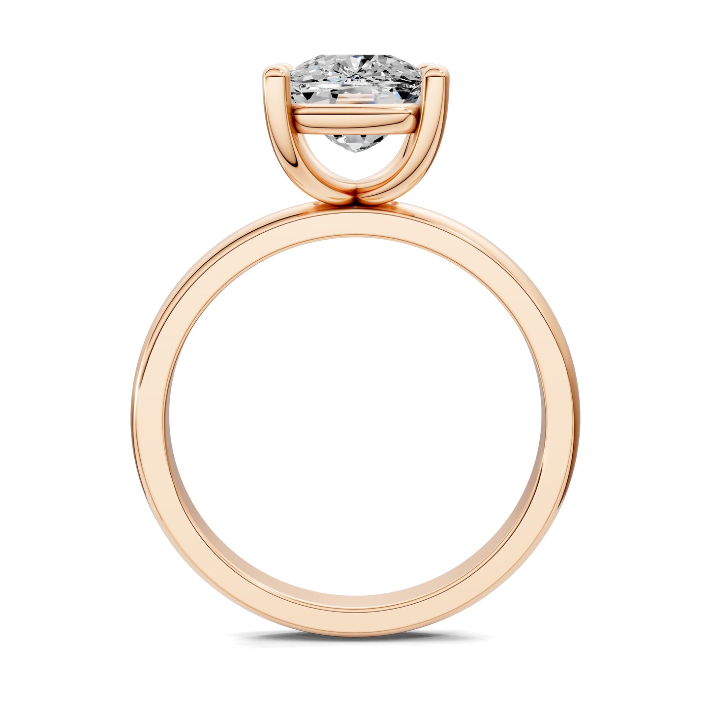 Nicole Classic Solitaire Engagement Ring – 2.5ct Cushion Lab Grown Diamond