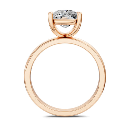 Nicole Classic Solitaire Engagement Ring – 2.5ct Cushion Lab Grown Diamond