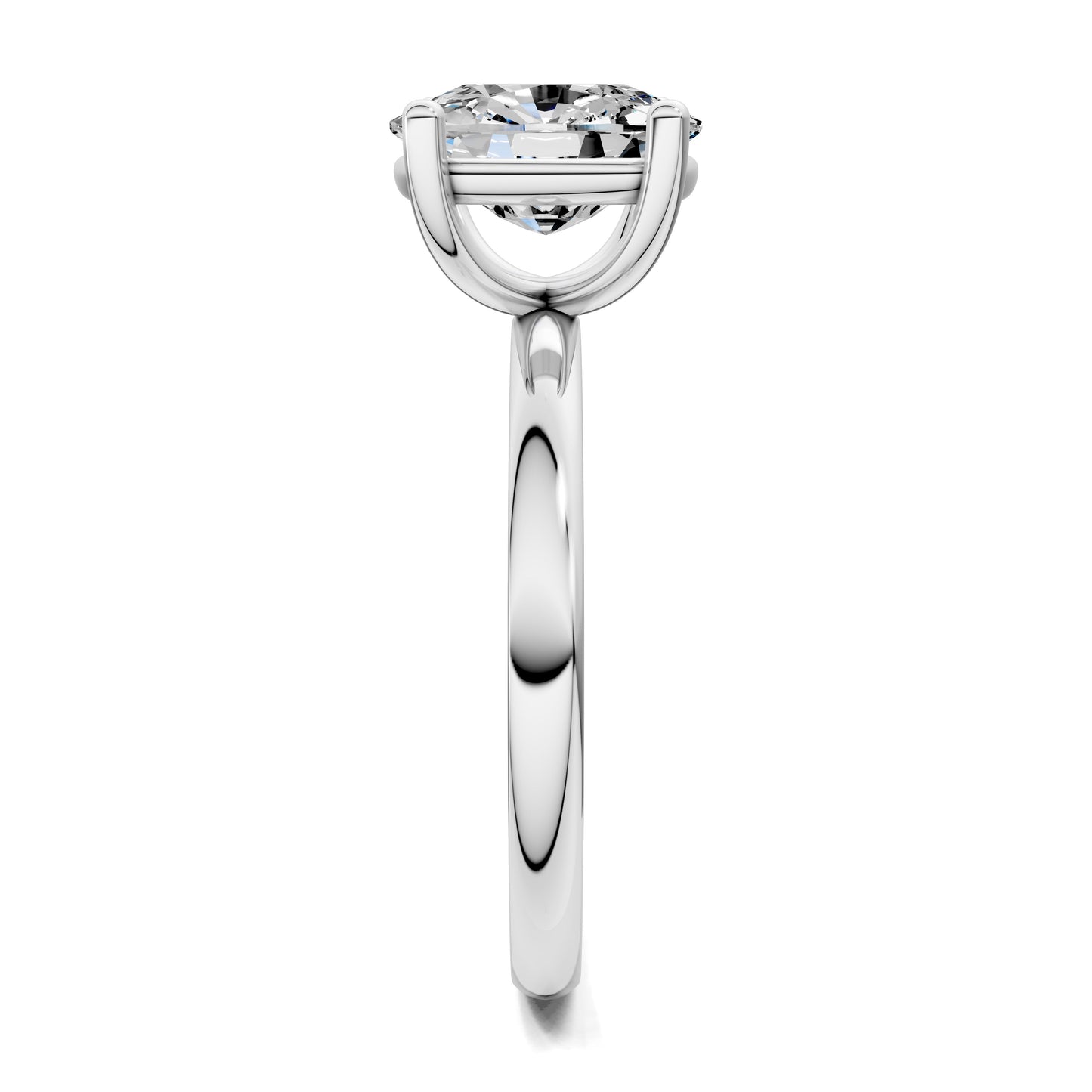 Nicole Classic Solitaire Engagement Ring – 2.5ct Cushion Lab Grown Diamond