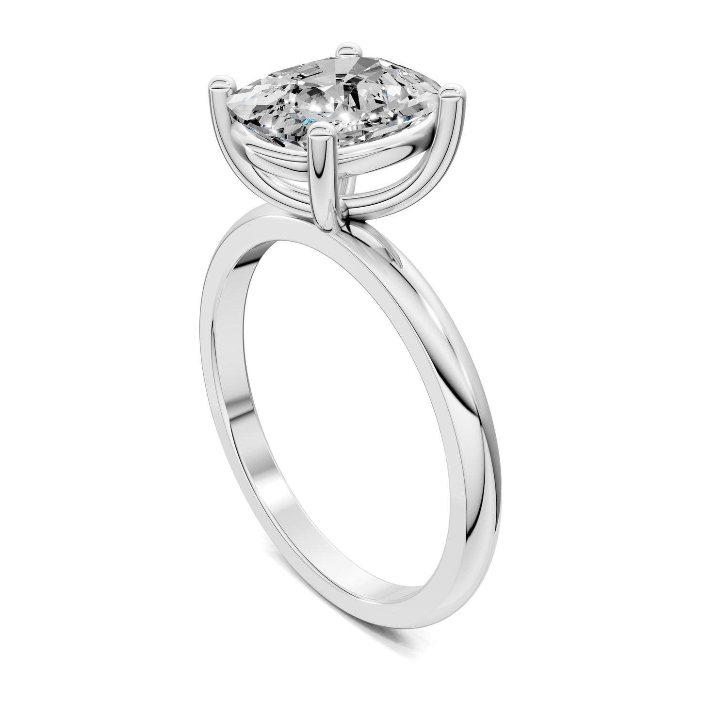 Nicole Classic Solitaire Engagement Ring – 2.5ct Cushion Lab Grown Diamond