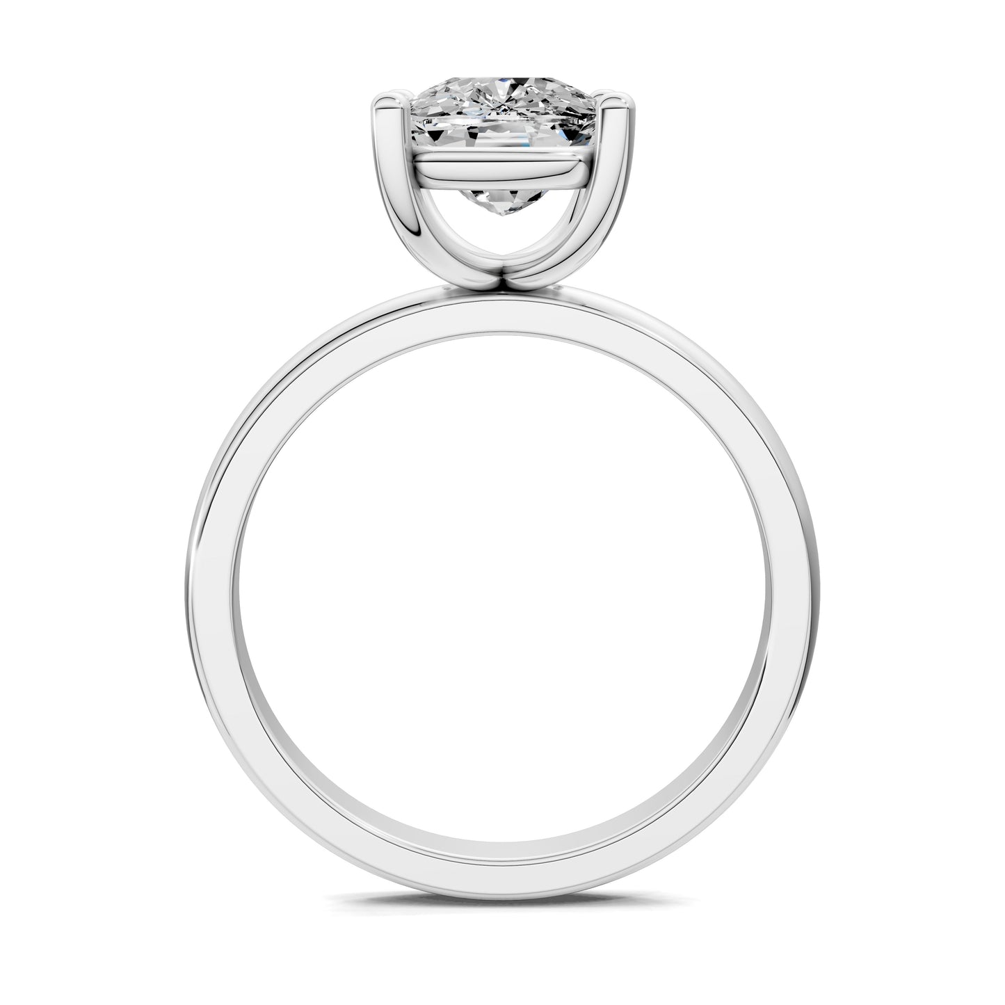 Nicole Classic Solitaire Engagement Ring – 2.5ct Cushion Lab Grown Diamond