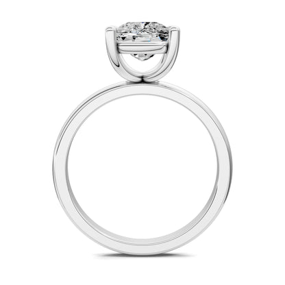 Nicole Classic Solitaire Engagement Ring – 2.5ct Cushion Lab Grown Diamond