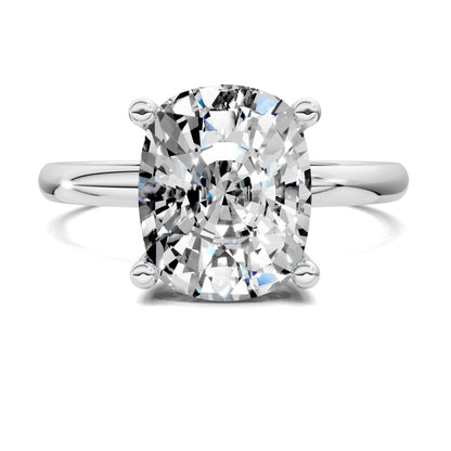 Nicole Classic Solitaire Engagement Ring – 2.5ct Cushion Lab Grown Diamond