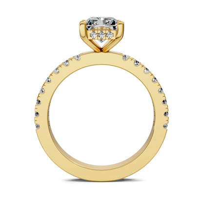 Alexandra Petite Pave and Hidden Halo Engagement Ring