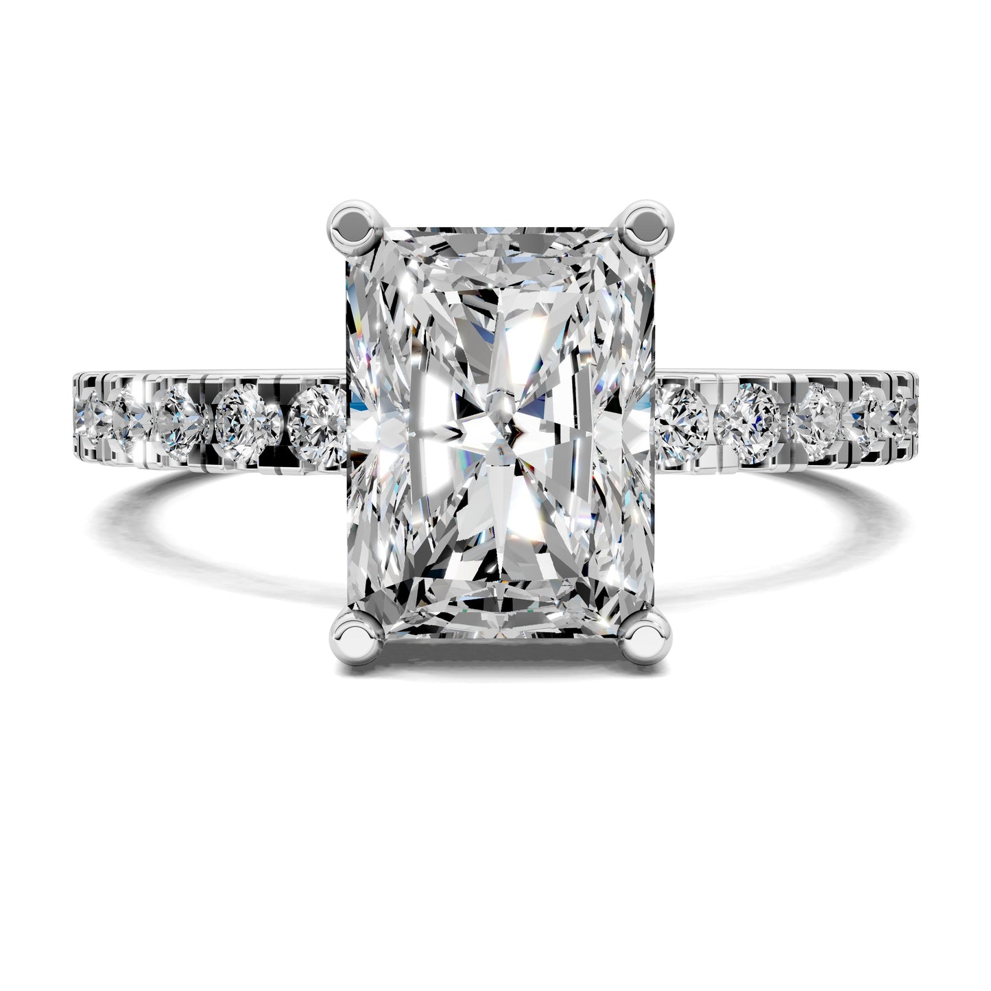 Alexandra Petite Pave and Hidden Halo Engagement Ring