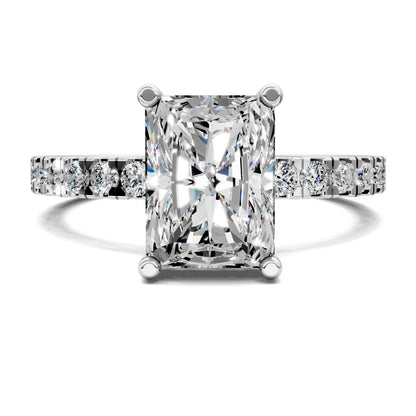 Alexandra Petite Pave and Hidden Halo Engagement Ring