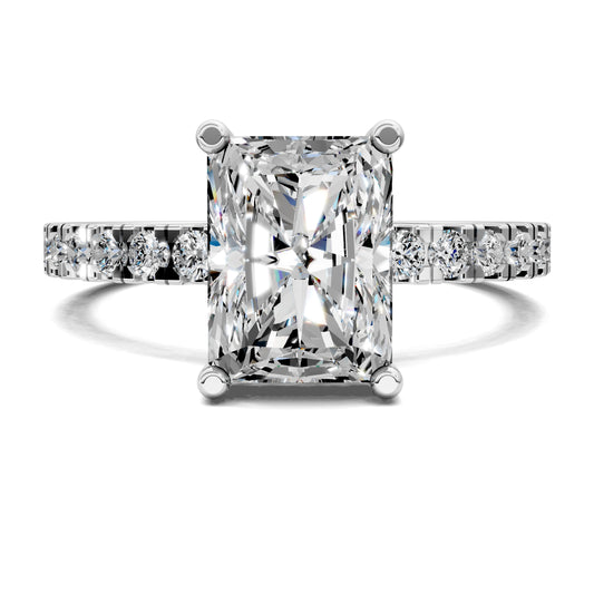 Alexandra Petite Pave and Hidden Halo Engagement Ring