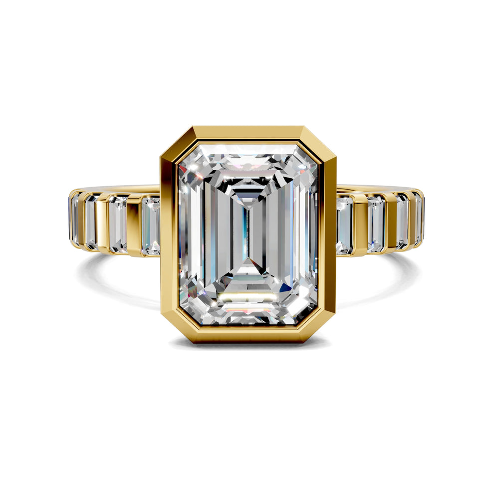 Andrea Bezel Radiant Engagement Ring