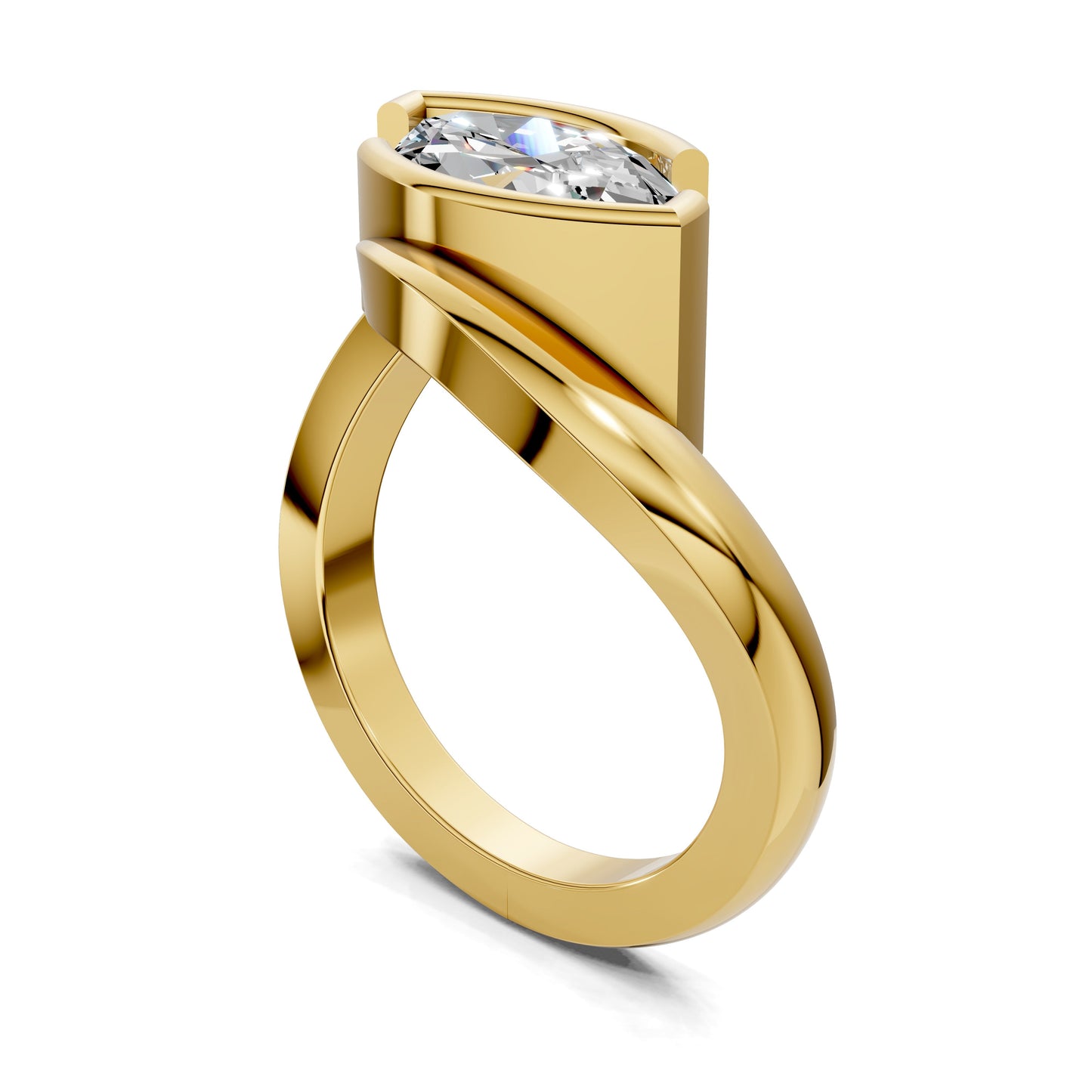 Brooke Bypass Ring – 2ct Marquise Lab Grown Diamond