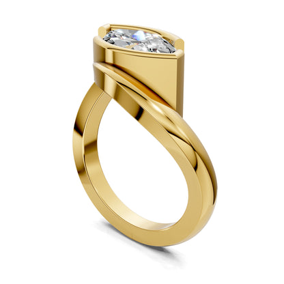 Brooke Bypass Ring – 2ct Marquise Lab Grown Diamond