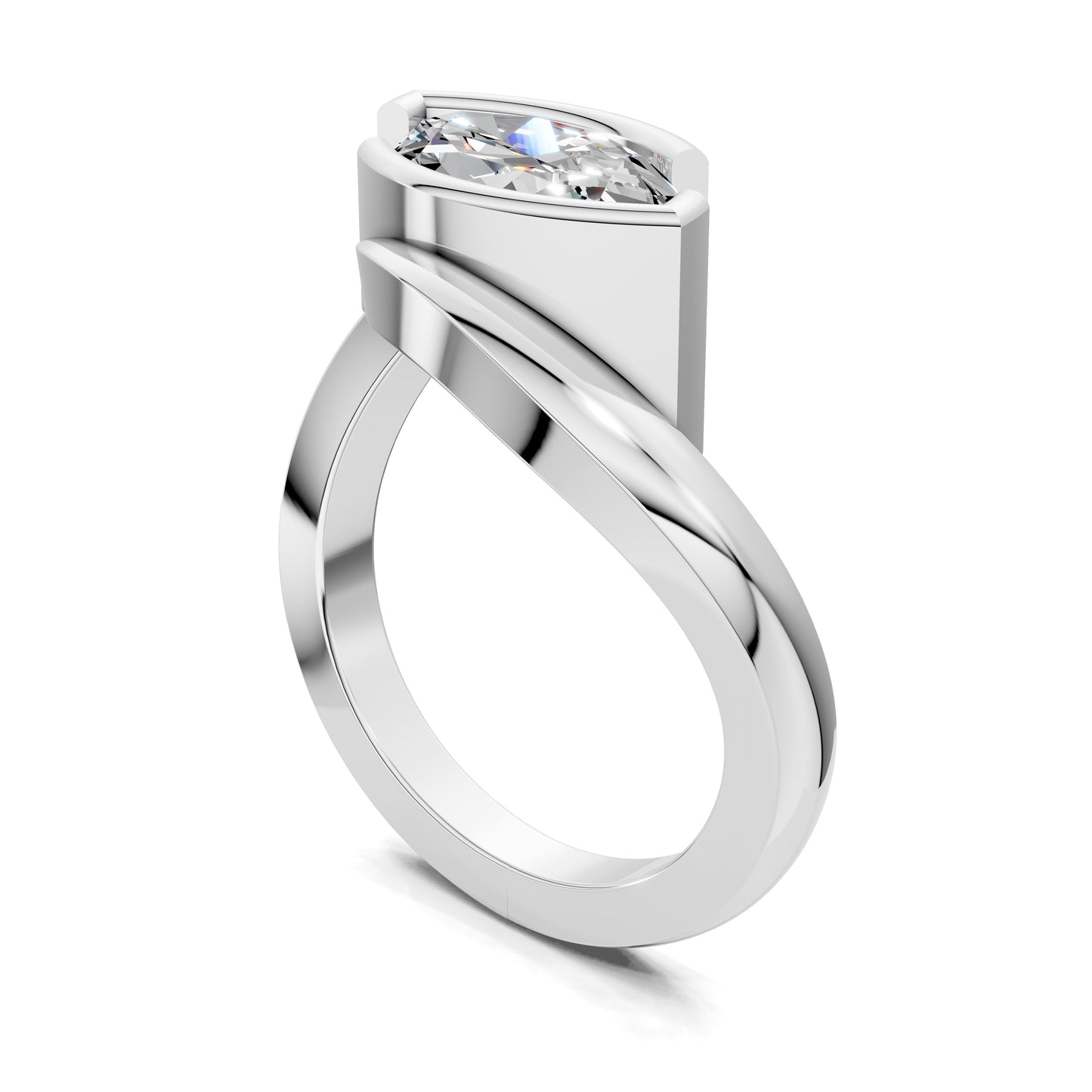 Brooke Bypass Ring – 2ct Marquise Lab Grown Diamond