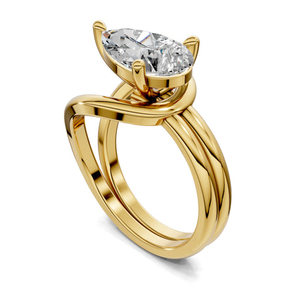 Chelsea Statement Engagement Ring – 2ct Pear Lab Grown Diamond