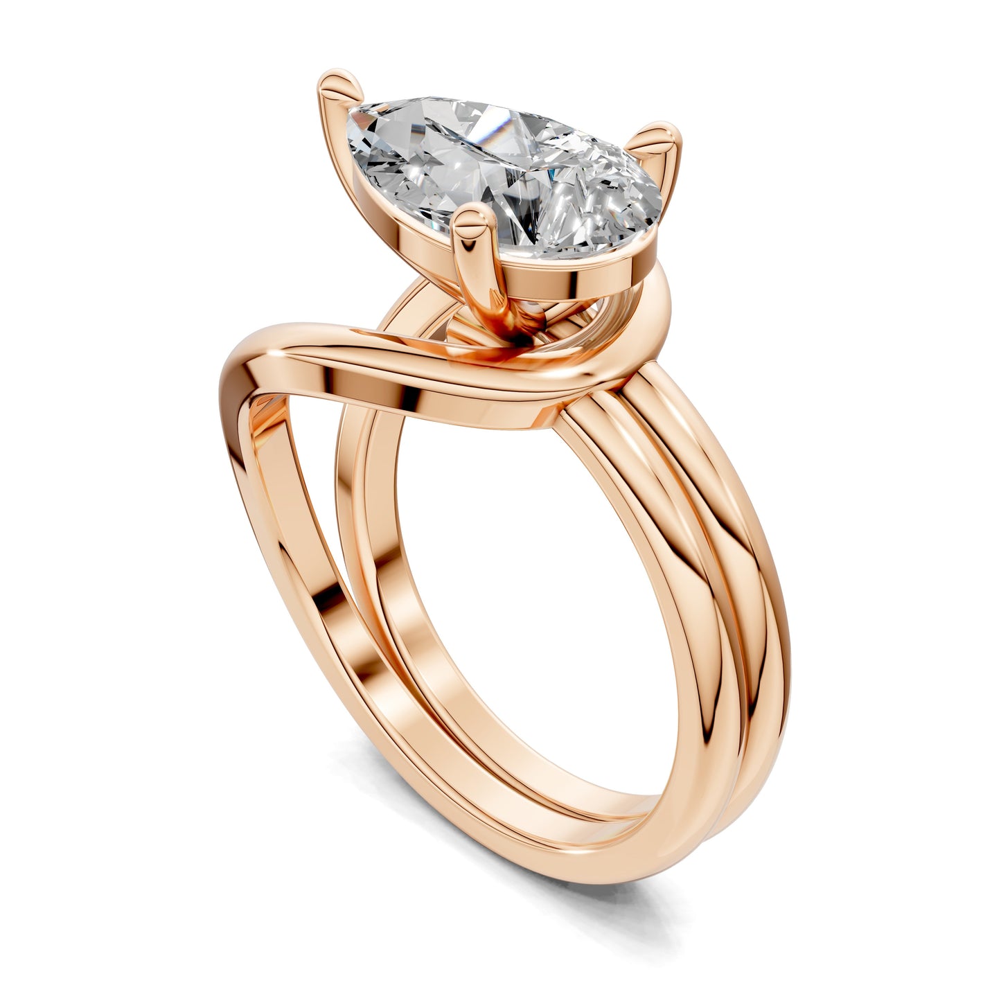 Chelsea Statement Engagement Ring – 2ct Pear Lab Grown Diamond