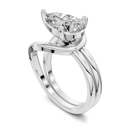 Chelsea Statement Engagement Ring – 2ct Pear Lab Grown Diamond