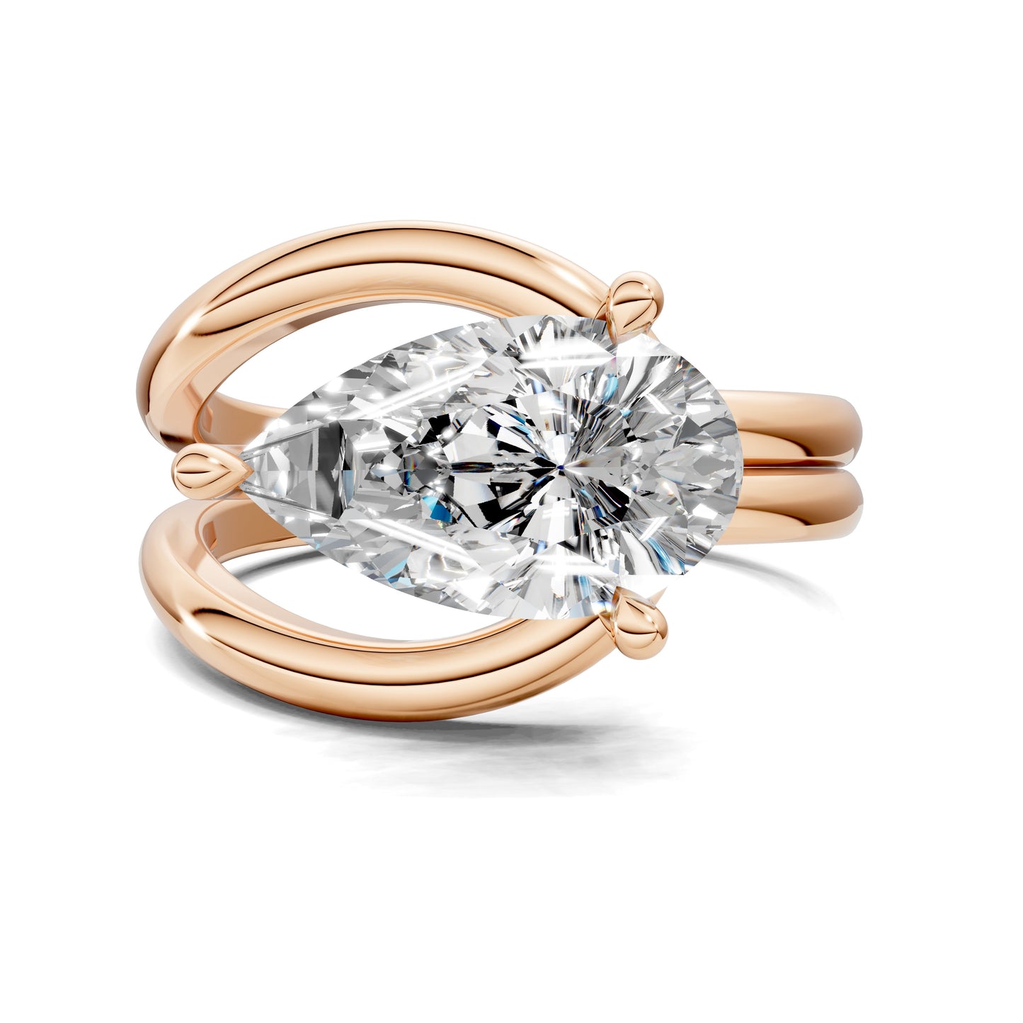 Chelsea Statement Engagement Ring – 2ct Pear Lab Grown Diamond