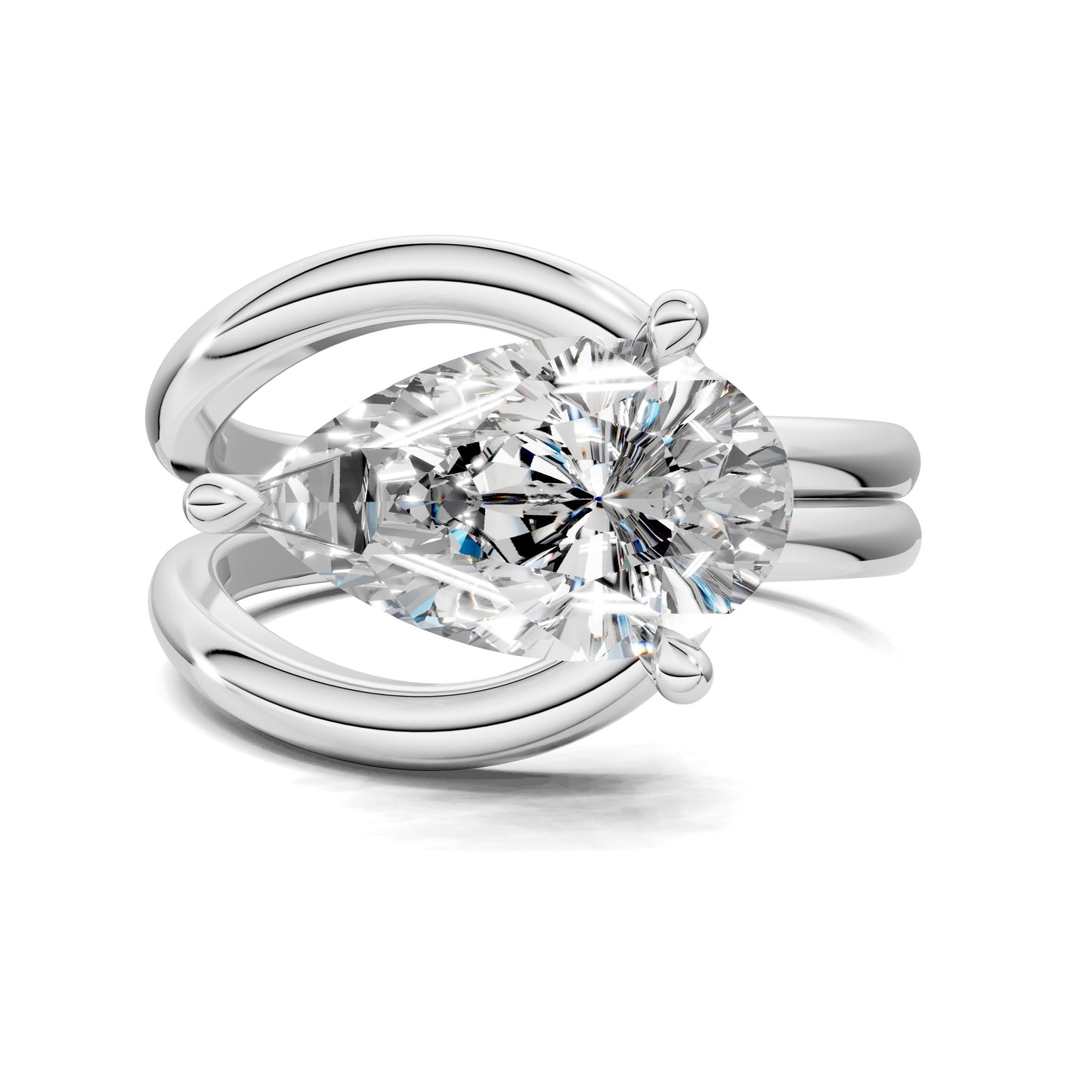 Chelsea Statement Engagement Ring – 2ct Pear Lab Grown Diamond