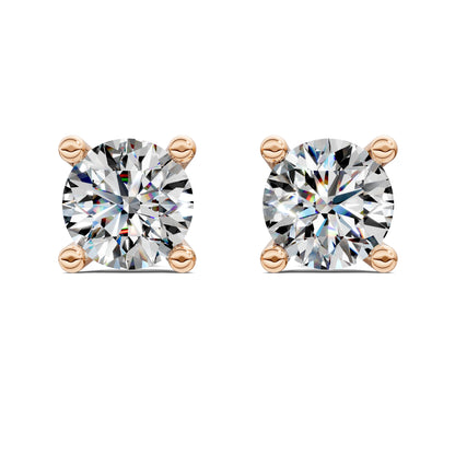 Round Cut Basket Studs 1.00CTW