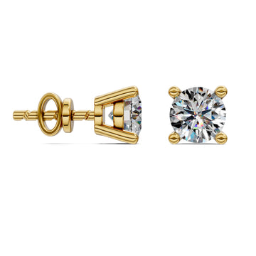 Round Cut Basket Studs 1.00CTW