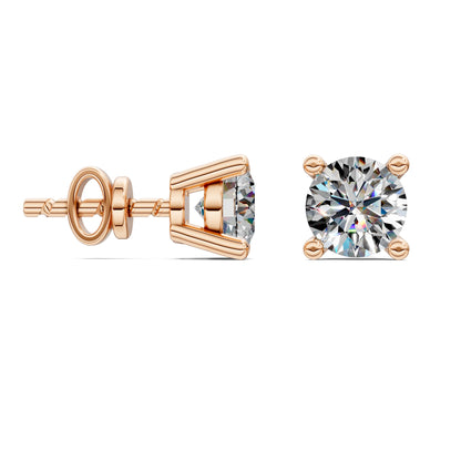 Round Cut Basket Studs 1.00CTW