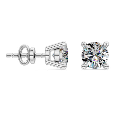 Round Cut Basket Studs 1.00CTW