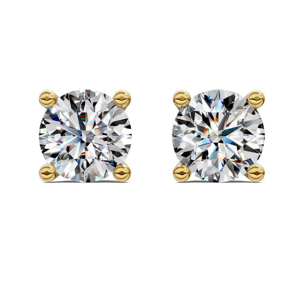 Round Cut Basket Studs 1.50CTW