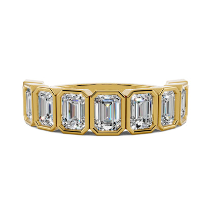 Kimberly  Bezel Emerald Cut  Band
