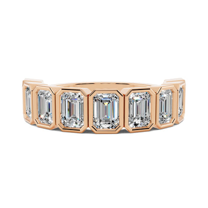 Kimberly  Bezel Emerald Cut  Band