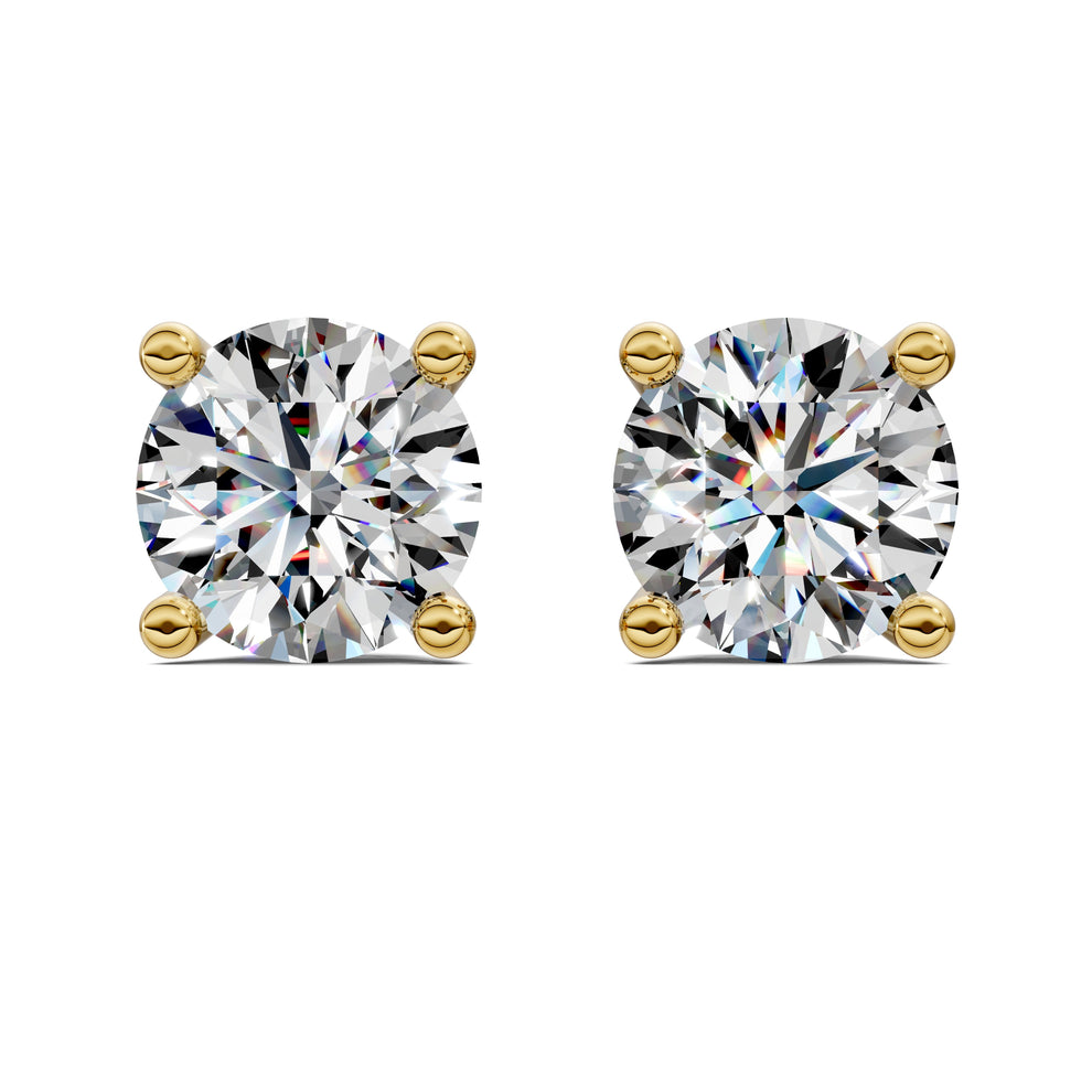 Round Cut Basket Studs 2CTW