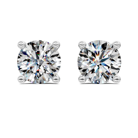 Round Cut Basket Studs 2TCW F VS