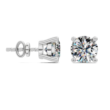 Round Cut Basket Studs 2CTW