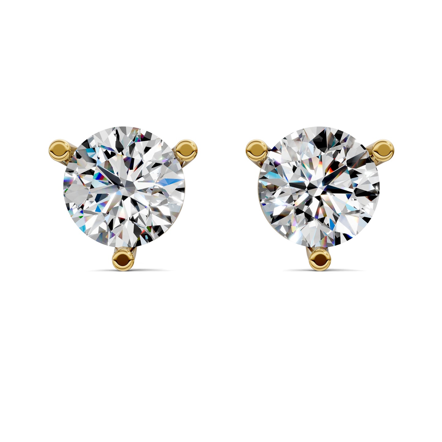 Round Cut Martini Studs 2CTW