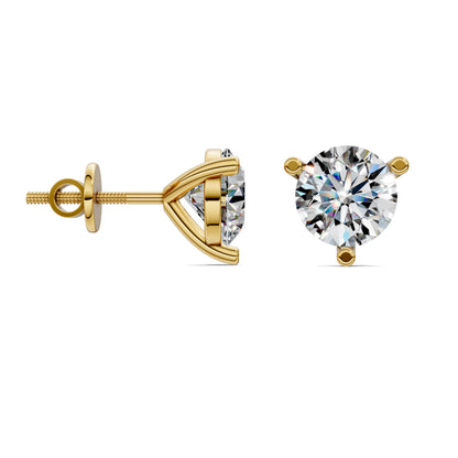 Round Cut Martini Studs 2CTW