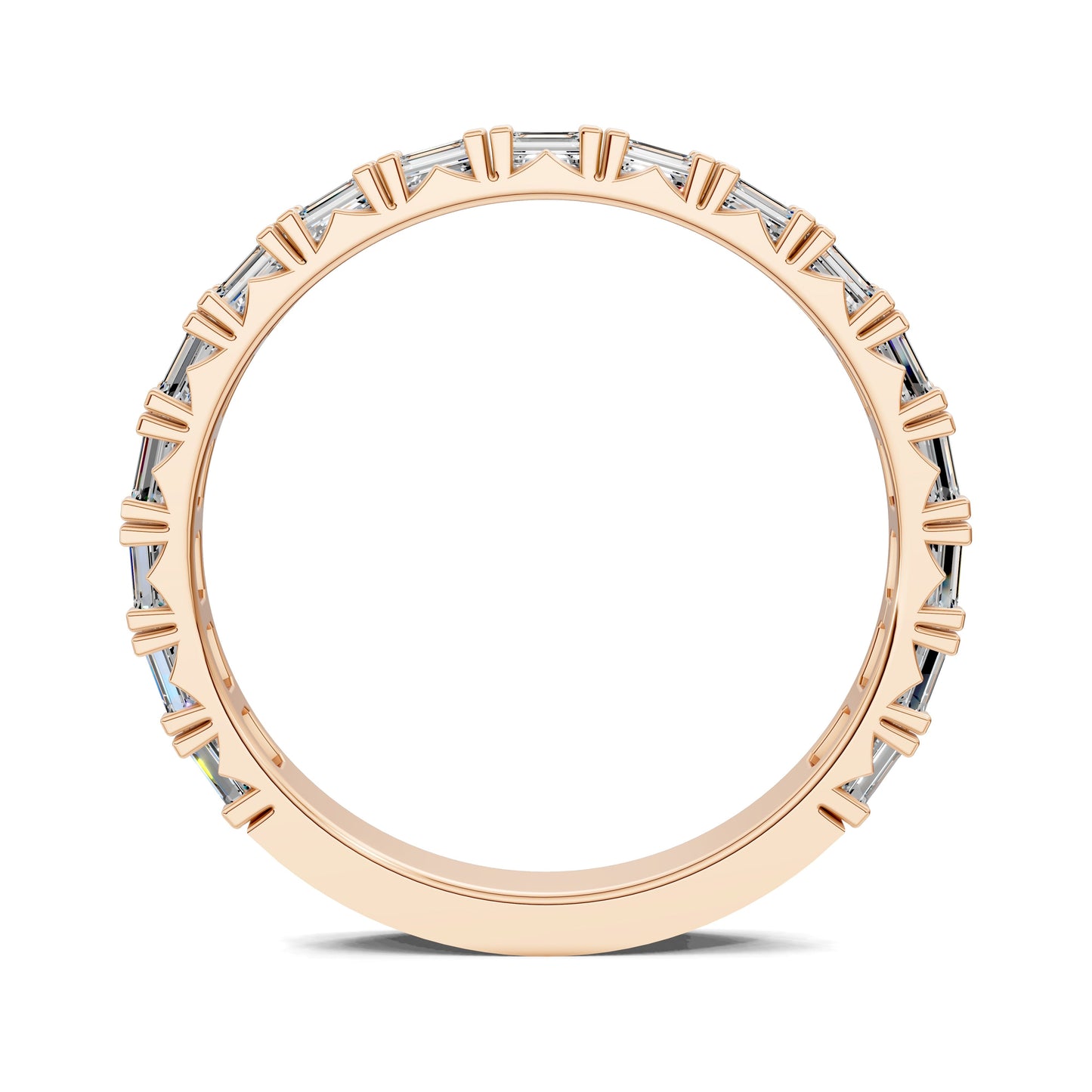 Tara Horizontal Emerald Diamond Band
