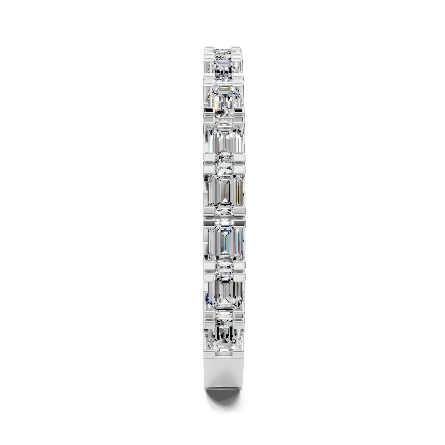 Tara Horizontal Emerald Diamond Band