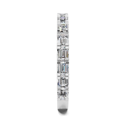 Tara Horizontal Emerald Diamond Band