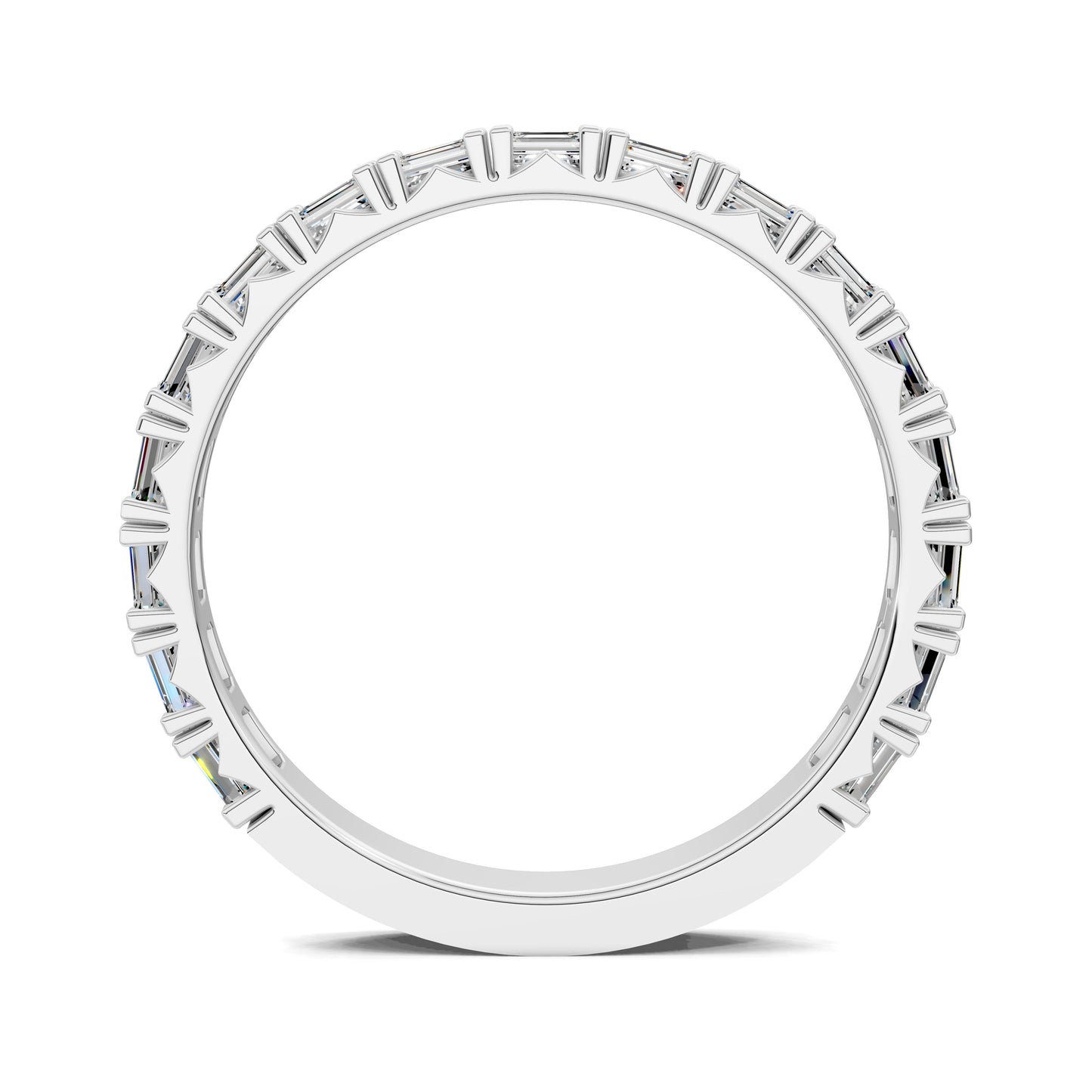 Tara Horizontal Emerald Diamond Band