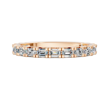 Tara Horizontal Emerald Diamond Band