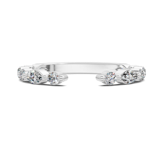Melanie Round and Marquise Open Diamond Ring