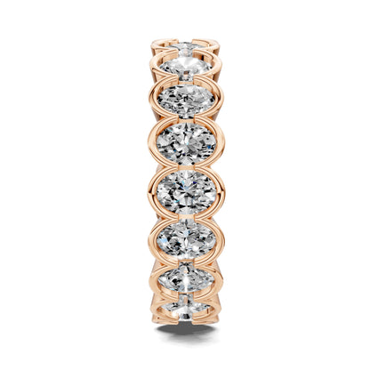 Holly Oval Semi-Bezel Eternity Band - Lab Grown Diamond (3.0ct)
